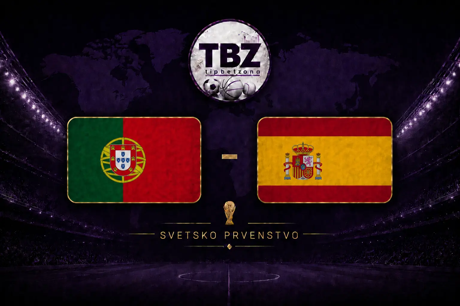 Portugal - Spanija SP 2026 1/8 Finala